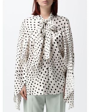 Stella McCartney Polka-Dot Viscose Shirt With Pussy-Bow Collar - White
