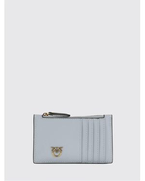 Pinko Leather Credit Card Holder - Grey