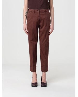 Mason's Stretch Cotton Cropped Fit Pants - Red