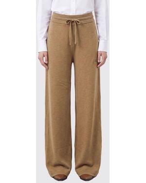 Autry Wool And Cashmere Knit Jogging Pants With A High-Rise Drawstring Waist - Natural