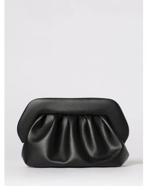 THEMOIRÈ ThemoirÈ Draped Vegan Leather Bios Clutch Themoiré - Black