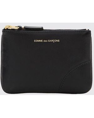 COMME DES GARÇONS PLAY Comme Des GarÇ Ons Play Zipped Smooth Calfskin Leather Wallet With Logo - White