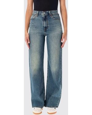 Levi's Jeans Straight A Vita Alta - Blu