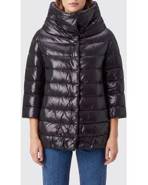 Herno Wasserabweisende Gesteppte Daunenjacke Mit Hohem Kragen - Schwarz