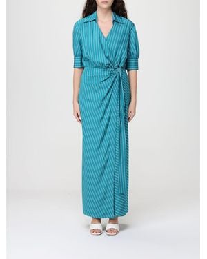 Pinko Striped Cotton Shirt Dress - Blue