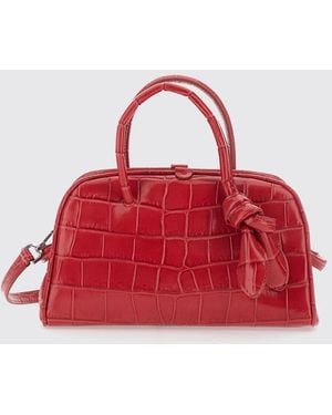 Jacquemus Le Turismo Crocodile-Effect Calfskin Handbag - Red