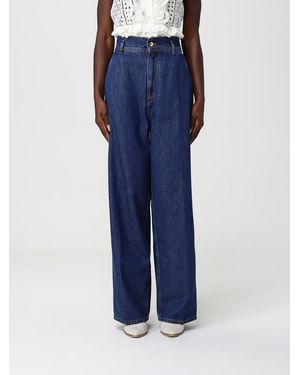 Alberta Ferretti Denim Palazzo Jeans - Blue