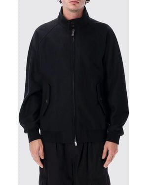 Baracuta Blouson Bomber Harrington En Laine Avec Col Montant Et Poches À Rabat - Bleu