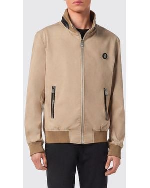 Billionaire Cotton Bomber Jacket With Python Leather Inserts - Natural