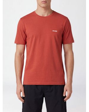 HUGO Set Of 3 Cotton T-Shirts With Contrast Logo - Red