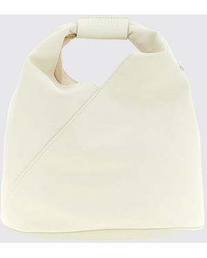 MM6 by Maison Margiela Japanese Calf Leather Bucket Bag - Natural