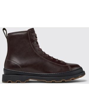 Camper Brutus+ Leather Ankle Boots - Brown