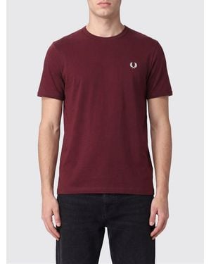 Fred Perry Cotton T-Shirt With Embroidered Logo