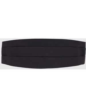 Tom Ford Pleated Silk Dress Belt - Black