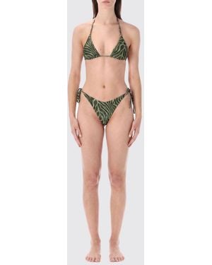 MATINEÉ Zebra Print Triangle Bikini With Tie Fastenings - Natural