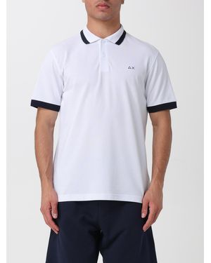 Sun 68 Cotton Logo Polo Shirt - White
