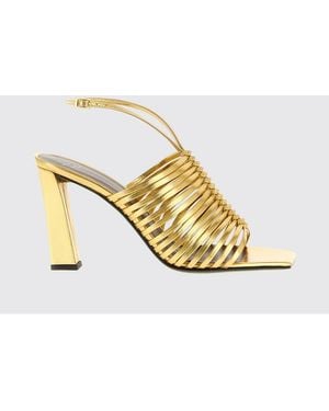 Giuseppe Zanotti Mya Laminated Leather Sandals - Metallic