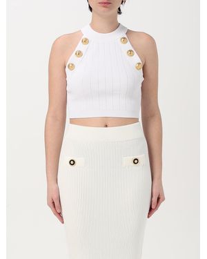 Balmain Top With Buttons - White