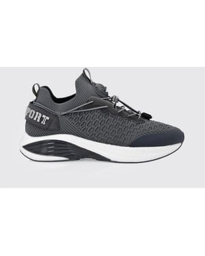 Philipp Plein Crochet Knit Trainers - White