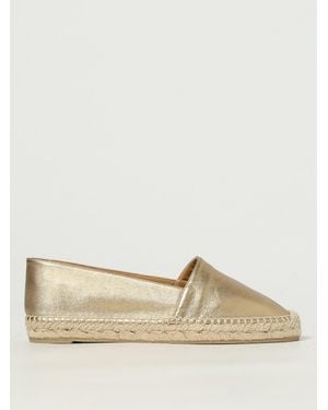 Castañer Kenda Laminated Leather Espadrilles - Natural