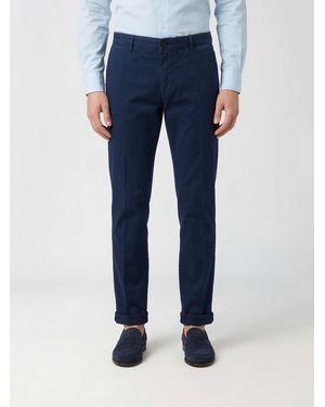 Incotex Stretch Cotton Chino Trousers - Blue