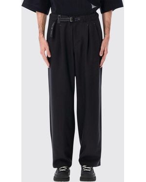 and wander Pantaloni A Gamba Ampia - Nero