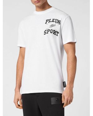 Philipp Plein Cotton Jersey T-Shirt With Crew Neck And Back Logo - White