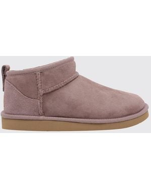 UGG Classic Ultra Mini Waterproof Suede Platform Ankle Boots - Purple