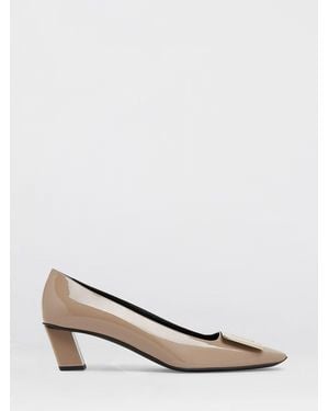 Roger Vivier Belle Vivier Patent Leather Pumps - Natural