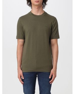 BOSS Embroidered Logo Cotton Crewneck T-Shirt - Green