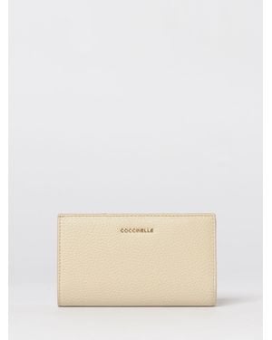 Coccinelle Metallic Soft Hammered Leather Wallet - Natural