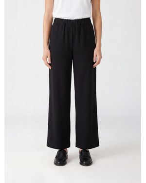 Fabiana Filippi High-Waisted Viscose Blend Palazzo Trousers With Monili - Black