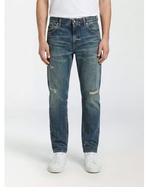 Dolce & Gabbana Dolce &Amp Gabbana Straight-Leg Cotton Jeans With Distressed Effect - Blue