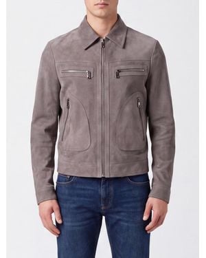 Dolce & Gabbana Dolce &Amp Gabbana Slim-Fit-Jacke Aus Velours-Lammleder Mit Reißverschluss - Blau