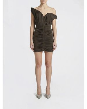 Magda Butrym Selene Draped And Ruched Dress - Brown
