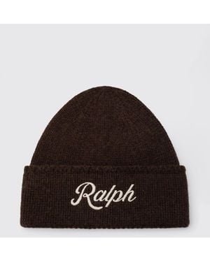 Polo Ralph Lauren Knitted Wool Beanie With Cuff And Embroidered Logo - Brown