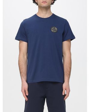 Versace Jeans Couture Cotton T-Shirt With Logo - Blue