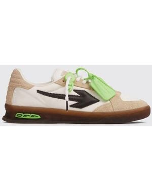 Off-White c/o Virgil Abloh End Of Play Suede And Nylon Trainers - White