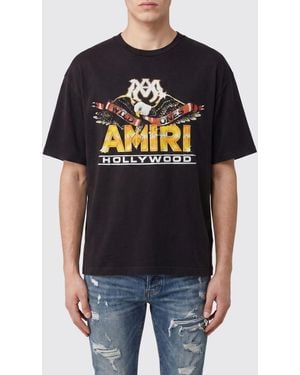 Amiri Dropped-Shoulder Cotton T-Shirt With Graphic Logo Print - Black