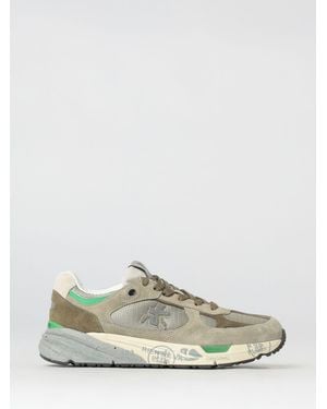 Premiata Mase Suede And Canvas Trainers - White