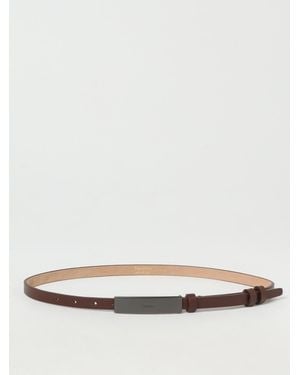 Max Mara Leather Belt Minimalist Design - Natural