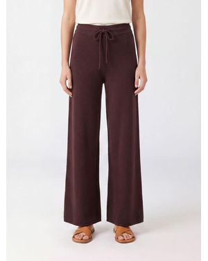 MC2 Saint Barth Cambon High-Waisted Straight-Hem Cotton Knit Pants - Red