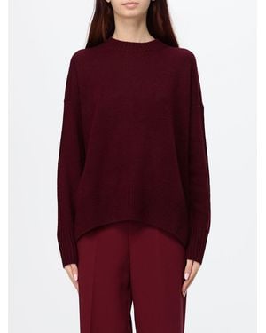 Allude Dropped-Shoulder Pure Cashmere Crewneck Jumper - Red