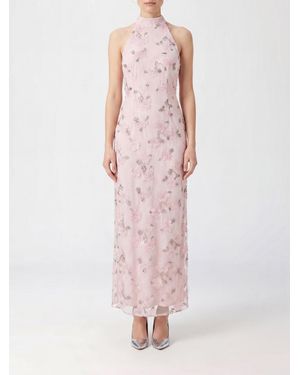ROTATE BIRGER CHRISTENSEN Halterneck Crêpe Gown With Beaded Embroidery - Pink