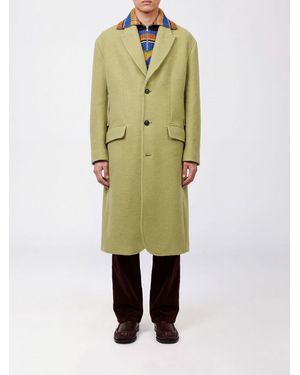 Marni Single-Breasted Knee-Length Wool Coat With Lapel Collar - Green