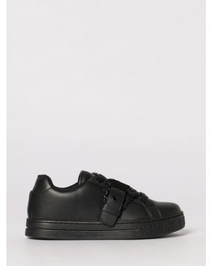 Versace Jeans Couture Leather Trainers - Black