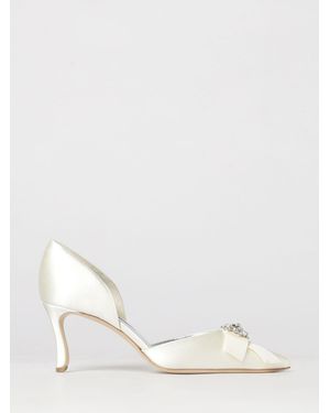 Manolo Blahnik Décolleté Da Sposa Apidosa - Bianco