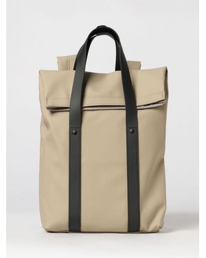 Rains 2 Way Waterproof Polyester Tote Backpack With Padded Shoulder Straps - Natural