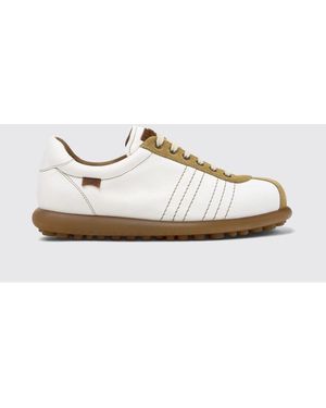 Camper Pelotas Vegetable-Tanned Leather And Suede Trainers - White