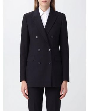 Tagliatore Double-Breasted Wool Blend Blazer With Classic Lapels - Blue